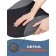 Anatomical pillow on the back of the lower back, size 38x41x10 cm, color gray color