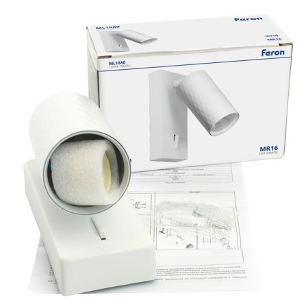 Wall lamp Feron ML1880, IP20, GU10, 35 W, 55x55x140 mm, white color-3