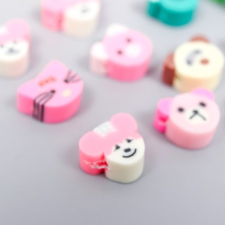 Beads for PVC Creativity "Muzzle Beasts" mix set 20 pcs 1x1x1 cm-1