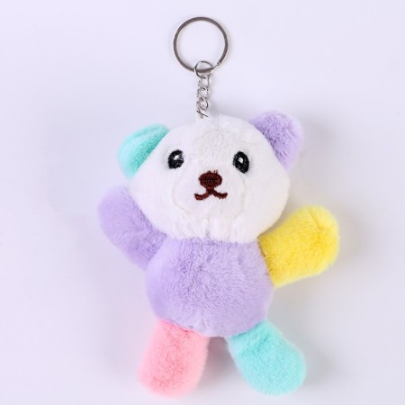 Soft toy "Bear" on a key fob, 13 cm, color mix