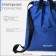 Bag for screed shoes, outer pocket, textura, blue color