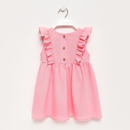 Baby dress with ruffles KAFTAN "Muslin", p 26 (80-86cm), pink-9