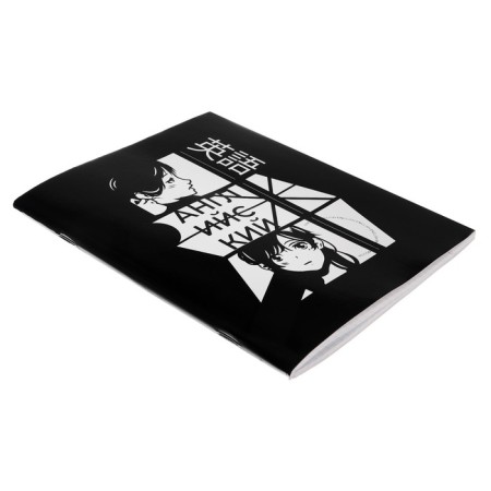 Subject Calligrata "comic book anime", 48 sheets in a cage English, with reference material, cover coated cardboard, Uf-lak (full), OFSET block-1