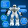 Gardian robot, radio -controlled, gestures, light, sound, with a battery