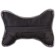 Car Bone pillow, on the headrest, SkyWay Expensiv Alcantara Gray, White line, S08003004