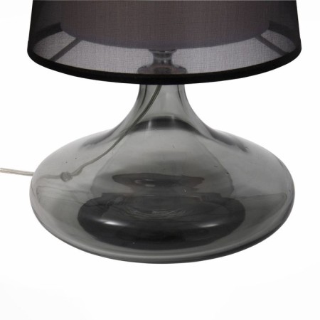 ST LUCE bedside lamp. SL974.404.01. Ampolla. 1x60 W, E27, 24x24x42 cm, chromium color, smoky-1