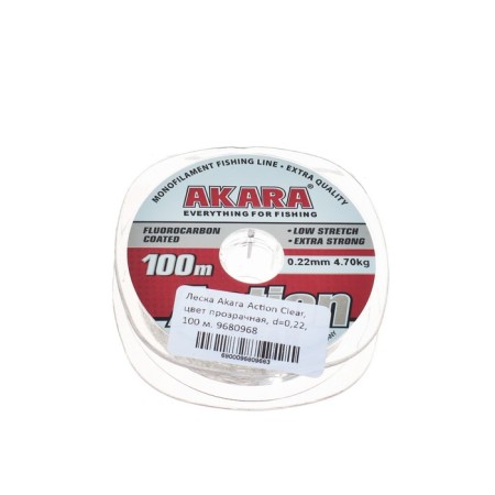 Akara Action Clear fishing line, diameter 0.22 mm, test 4.7 kg, 100 m, transparent