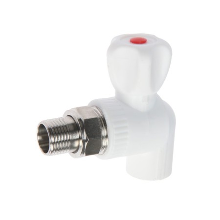 Balling tap for Zein radiator, polypropylene, corner, d = 20 mm x 1/2 "-1