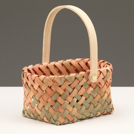 Wicker basket, 16.5 x 13.5 x 8.5/19.5 cm, multi -colored, sequoia