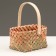 Wicker basket, 16.5 x 13.5 x 8.5/19.5 cm, multi -colored, sequoia