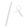 Twist knent in a cut, white, 5 cm