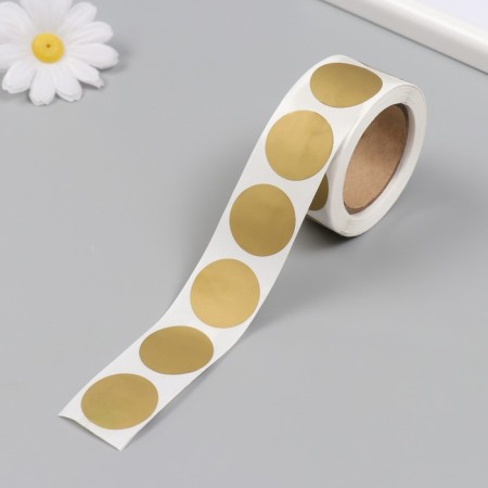 Sticker Paper "Golden Circle" Scretch-layer d = 2.5 cm 300 pcs in the roll-4