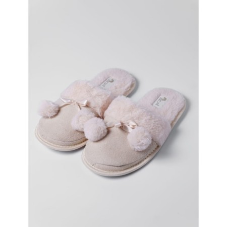 Women's slippers, size 40, beige color-4