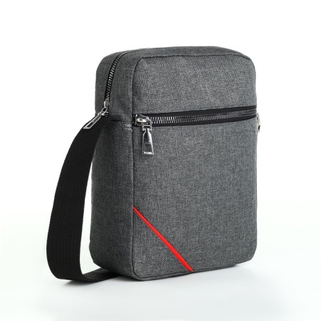 Bag Male Vertical, 18*7*21 cm, lightning department, 2 n/pocket, sulfur