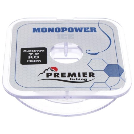 Premier Fishing Monopower Ice, diameter 0.28 mm, test 7.2 kg, 30 m, nylon, transparent