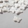 Plastic beads "butterflies", set 50 pcs., 1.5 × 1.2 × 0.8 cm, white color