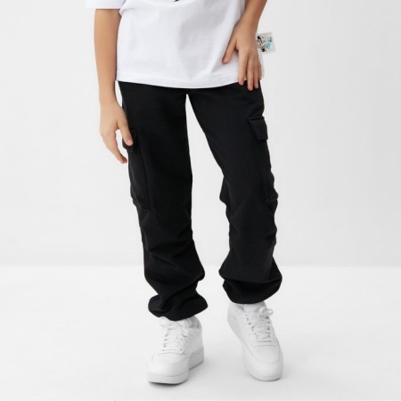 Children's pants minku, black color, height 110 cm