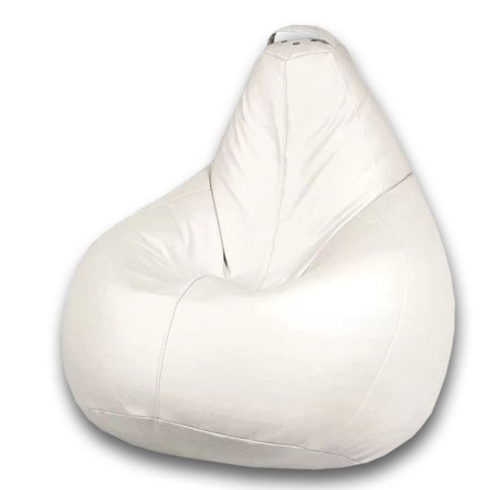 The pear-pear chair is positive, size m, diameter 70 cm, height 90 cm, artificial leather, white matte color