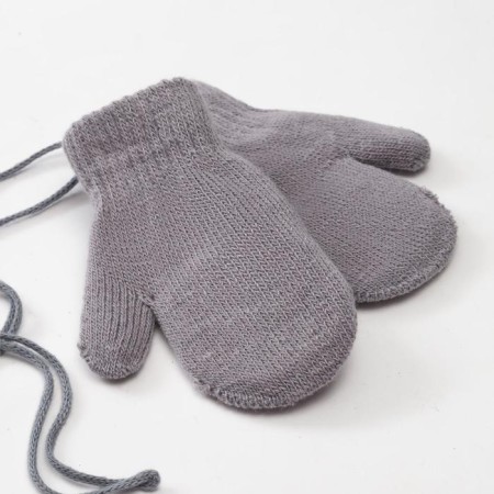 Mittens of two -layer Minaku "plain", col. dark gray, rr 14 (4-5 years)