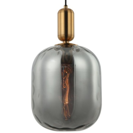 Suspended lamp Base 1xe27 40W, size 25x25x48-150 cm, bronze color-1
