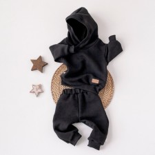 Костюм детский спортивный KinDerLitto «Оверсайз», 2 предмета: худи, штаны, рост 98-104 см, цвет чёрный