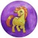 Children's ball "Unicorns", d = 22 cm, 60 g, color mix