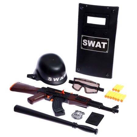 The set of the policeman "Guard", 7 items, the machine gun shoots with soft bullets