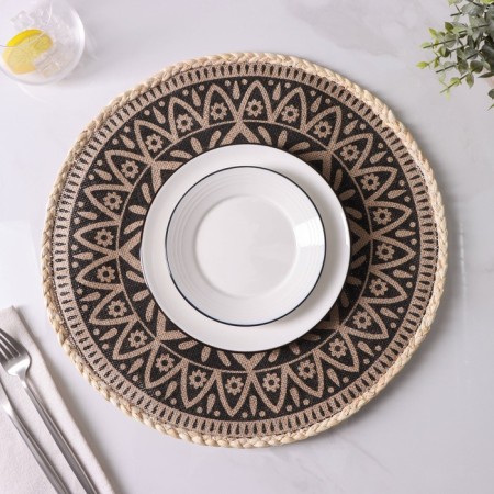 Napkin Serving share "Milli", d = 38 cm, black color-3