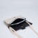 Bag-clate on magnet, long belt, white color