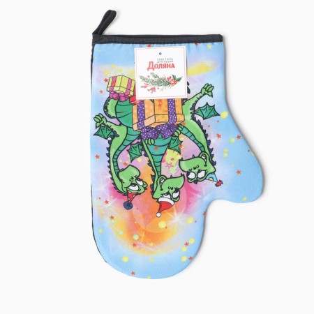 Mitten-Open "Dragon with gifts" 20x28 cm, 35% HL, 65% PE, Vatin 250 g/m2-3
