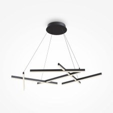 Suspension lamp Maytoni Mod016PL-L80BK, 6XLED, 80W, 102x71.5x320 cm, 3500lm, Black color Black