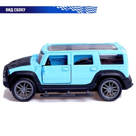 Autograd Metal Metal "Jeep", 1:36, inertia, doors open, blue color-3