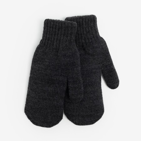 Female mittens, dark gray color, size 18-1