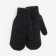 Female mittens, dark gray color, size 18