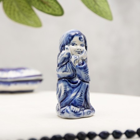 Souvenir "Angel with a bird", Gzhel-1