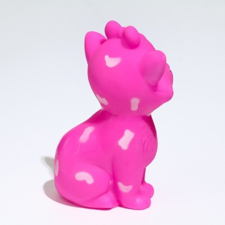 Brying toy "cat" for dogs, 10 cm, pink-2