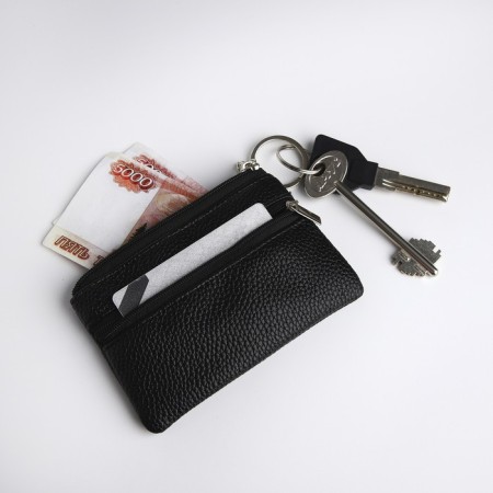 Wallet - a keyboard with a zipper, size 12x1x7.5 cm, black color-5