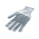 Gloves of nylon garden, knitting class 13, with PVC dots, size 10, white