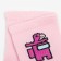 Children's socks "Among us", pink color, size 14 (23-25)