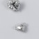 Magnetic metal lock "heart" silver 2 pcs 1.2x1.2 cm