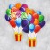 Volumetric postcard "Happy Birthday", balls, 12.6 × 17.8 cm