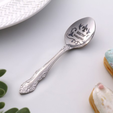 A spoon is registered, tea, with an engraving "Victor", h = 14-1