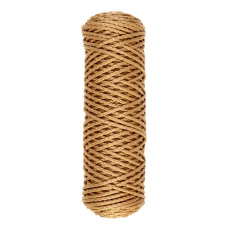 Knitting cord "Classic" without a core 100% polyester width 4mm 100m (mustard)-2