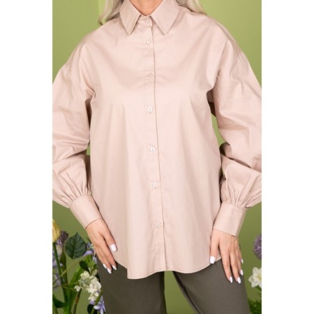 Female shirt, size 46, beige color-6