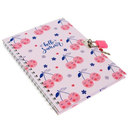 Notebook on the lock "Berries/Fruits" A5-, 45 sheets, in the ruler, on the crest, mix-2
