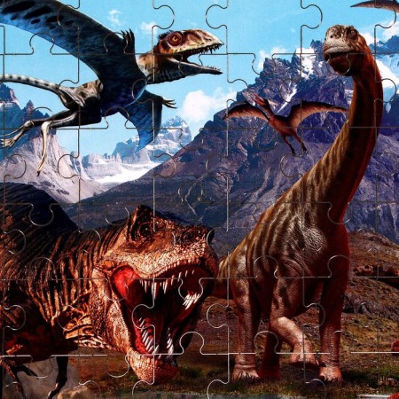 Puzzle "World of dinosaurs"-2