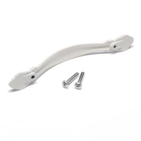 Tundra handle Light, m/o 96 mm, white, with a golden insert-6