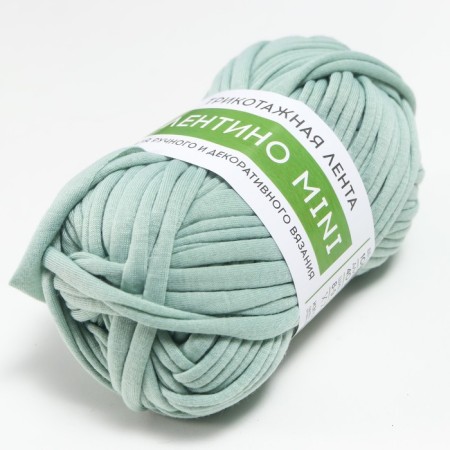 Knitted yarn 100% cotton "lentino mini" 100 g 40 m color 82 delicate mint-1
