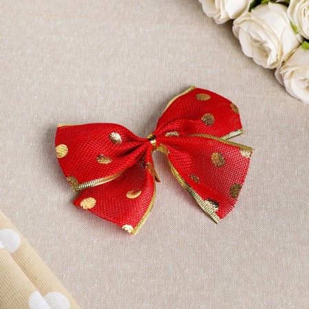 The festive bante "miracle", red in golden peas, 14 x 10 cm