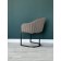 SHELL chair, 56 × 63 × 83 cm, gray color, black frame